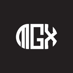 Obraz premium MGX letter logo design on black background. MGX creative initials letter logo concept. MGX letter design.