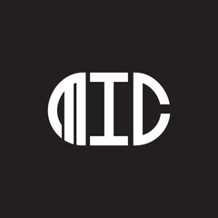 MIC letter logo design on black background. MIC creative initials letter logo concept. MIC letter design.