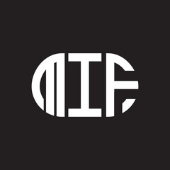 MIF letter logo design on black background. MIF creative initials letter logo concept. MIF letter design. - obrazy, fototapety, plakaty