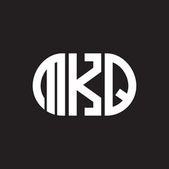 MKQ letter logo design on black background. MKQ creative initials letter logo concept. MKQ letter design.
