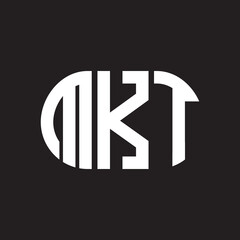 MKT letter logo design on black background. MKT creative initials letter logo concept. MKT letter design.