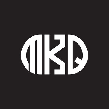MKQ letter logo design on black background. MKQ creative initials letter logo concept. MKQ letter design.