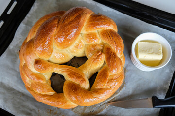 Delicious homemade pastry. 5 Strand Challah Bread. Soft and fluffy can be eaten on its own or with butter.