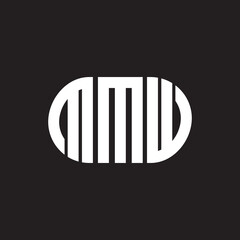 MMW letter logo design on black background. MMW creative initials letter logo concept. MMW letter design.