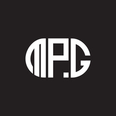MPG letter logo design on black background. MPG creative initials letter logo concept. MPG letter design.