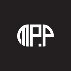 MPP letter logo design on black background. MPP creative initials letter logo concept. MPP letter design.