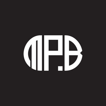 MPB letter logo design on black background. MPB creative initials letter logo concept. MPB letter design.
