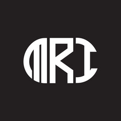 MRI letter logo design on black background. MRI creative initials letter logo concept. MRI letter design.