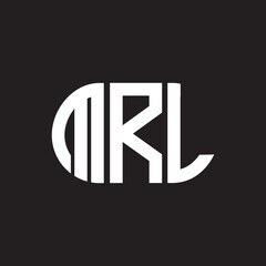 MRL letter logo design on black background. MRL creative initials letter logo concept. MRL letter design.