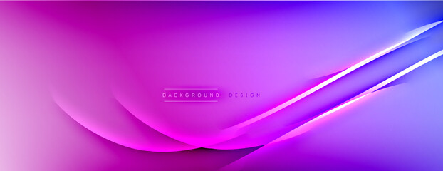Abstract background - lines composition created with lights and shadows. Technology or business digital template. Trendy simple fluid color gradient abstract background with dynamic