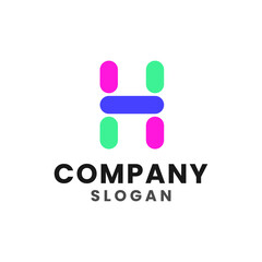 Letter H logo design start up