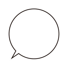 丸い吹き出しのイラスト