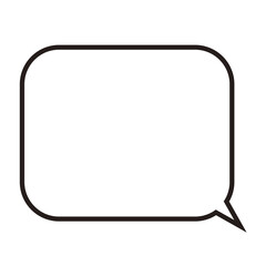 四角（角丸）の吹き出しのイラスト