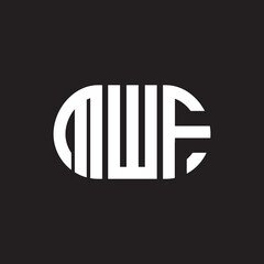 MWF letter logo design on black background. MWF creative initials letter logo concept. MWF letter design.
