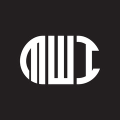 MWI letter logo design on black background. MWI creative initials letter logo concept. MWI letter design.