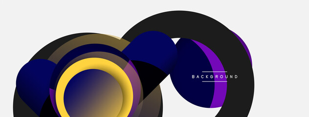 Circle and round shapes abstract background. Vector illustration for wallpaper banner background or landing page