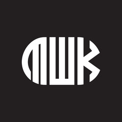 MWK letter logo design on black background. MWK creative initials letter logo concept. MWK letter design.