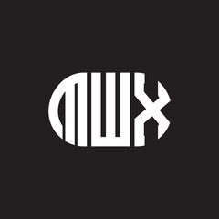 MWX letter logo design on black background. MWX creative initials letter logo concept. MWX letter design.