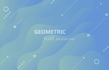 Vector abstract fluid watar wave concept.geometric blue background