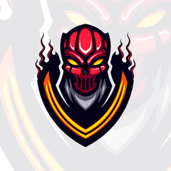 red face gaming avatar vector mascot