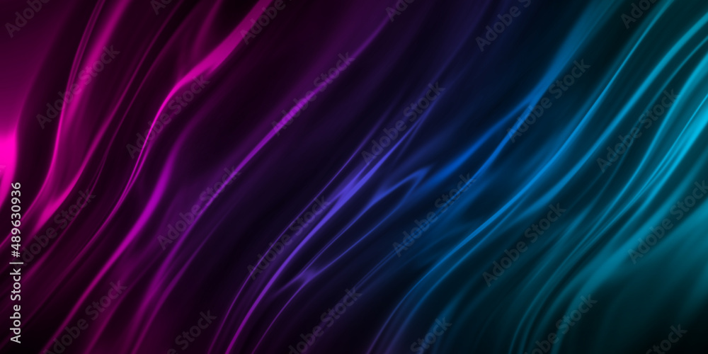 Aufkleber Abstract colorful gradient light fluid wavy dynamic isolated on black background in concept modern, technology