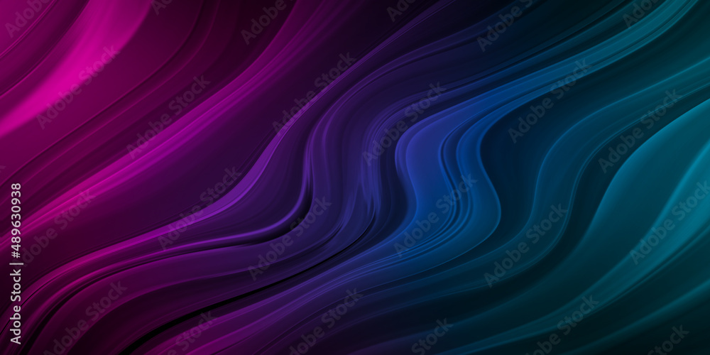 Aufkleber Abstract colorful gradient light fluid wavy dynamic isolated on black background in concept modern, technology