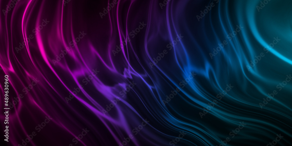 Aufkleber Abstract colorful gradient light fluid wavy dynamic isolated on black background in concept modern, technology