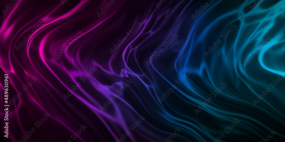 Aufkleber Abstract colorful gradient light fluid wavy dynamic isolated on black background in concept modern, technology