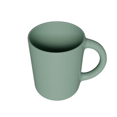 Cup mug on white background. kitchen items.