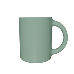 Cup mug on white background. kitchen items.