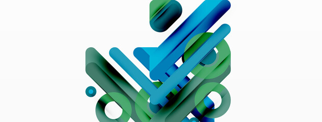 Lines geometric background. Stripes and rings composition business template for wallpaper, banner, background or landing