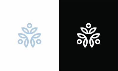 Plant Logo Design Vector - Flower Logo Design Vector	
