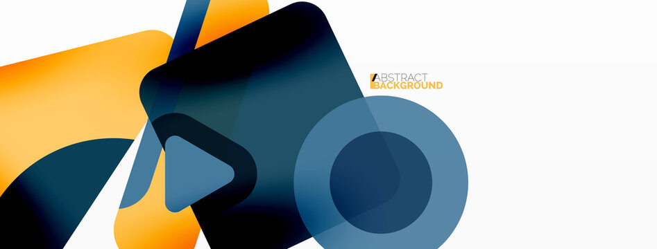 Primitive geometric shapes - line, triangle, square and circle composition. Vector geometric minimal abstract background for wallpaper, banner, background, landing page