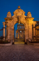 Gate at Buda castle (royal palace) in Budapest. Hungary