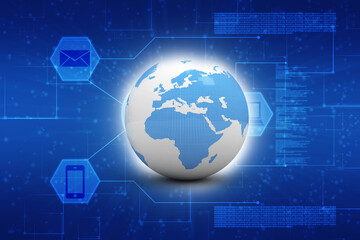 3d illustration of Data sharing concept