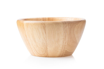 Wood bowl isolated on white