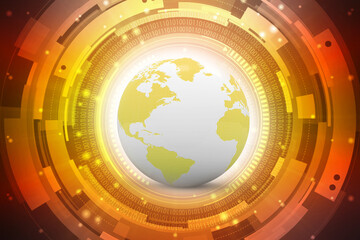 3d illustration of Data sharing concept