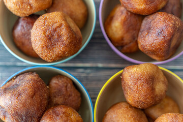Tasty Nigerian Puff Puff Served at a Party ready to eat