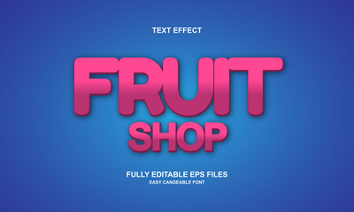 Obraz premium fruit shop editable text effect