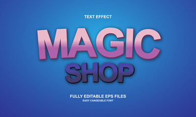 magic shop editable text effect