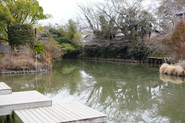 柳川と桟橋