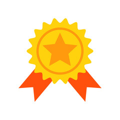 Certification and award. Champion badge. Vector.