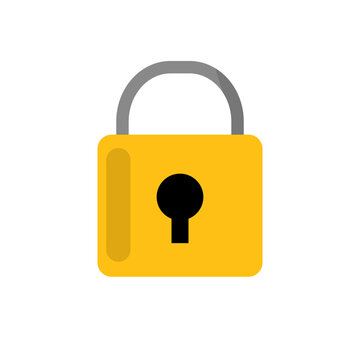 Security icon. Padlock, lock. Editable vectors.