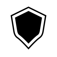Shield silhouette icon. Defense and security. Vector. EPS10.