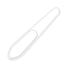 Obraz premium Foot scrubber vector outline illustration.