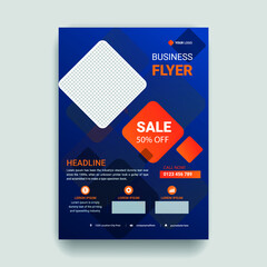 flyer template for Sale Promotion with Sample Product Images, for A4 paper size