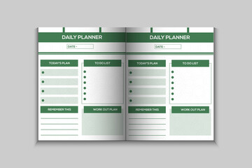 Daily planner  interior notebook design template