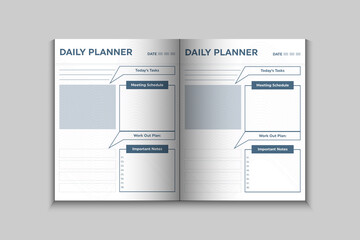 Daily planner  interior notebook design template