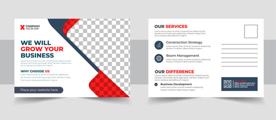 Corporate postcard design template. amazing and modern postcard design. Creative corporate business Modern postcard EDDM design template