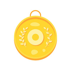 Abstract Flat Cartoon Active Lifestyle Training Exercising Sport Medal Vector Design Style Element Isolated Grades Learning Concept